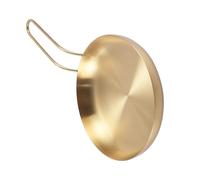 Veemoon Plateau à Steak en Acier Inoxydable Doré 20 CM Poignée - Assiette de Service pour Apéritif Plats du Soir et Barbecue Plateau Cuisine Multifonction Assiette à Dessert et