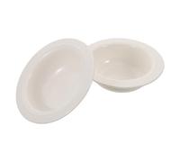 Veemoon Plateau Compatible Huiles Essentielles et Fondants Parfumés Diffuseur D'arômes en Céramique Blanc 2pcs Forme Chapeau, Antidébordement pour Usage Domestique