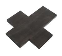 Veemoon Plateau de Communion Noir 26x22x1,5 Cm en Bois Vintage Croix Décorative, Assiette Cérémonielle pour Baptême et Fête Religieuse, Fourniture de Service et Décoration de Table