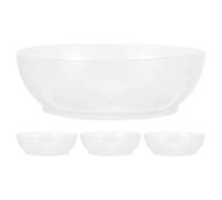 Veemoon Plateau de Pesée Cuisine en Plastique ABS Transparent 600 Ml Lot de 4 Bol de Pesée Alimentaire Gradué Réutilisable pour Balance Électronique et Mesure Précise des Aliments