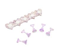 Veemoon Plateau De Pratique De Manucure En Cristaux Pour Ongles Outil De Pratique De Manucure À Support De Formation En Acrylique Pour Ongles Pointes De Pratique Pour Ongles