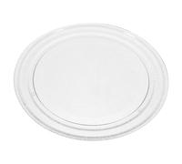 Veemoon Plateau Forme Délicate pour Four à Micro-ondes en Verre Blanc Tournant Résistant et Compatible pour Usage Quotidien et Lave-vaisselle