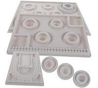 Veemoon Plateaux De Perles Pour Bijoux Diy, Ensemble De 6 Plateaux En Silicone Multi-tailles, Espace De Travail Compact, Pour Créateurs De Bracelets Et Colliers, Atelier D’artisanat