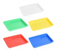 Veemoon Plateaux en Plastique Plateau D'art Sensoriel Lot de 5 pour Loisirs Créatifs sans Aspérités, Design Simple et Délicat, pour Peinture et Activités en Classe