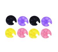 Veemoon Plateaux Manucure Anneau 8 Pcs Mini Format Plastique Solide Palette Nail Art Portable pour Artistes et Passionnées Manucure Doigts Création Onglerie