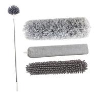 Veemoon Plumeau De Dépoussiérage Multifonction Microfibre, Ensemble à Manche Long Têtes Interchangeables, Nettoyage Plafond Et Meubles, Plumeau Toile D'araignée, Outil Nettoyage Maison Et Voiture