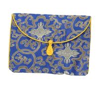 Veemoon Pochette de Rangement Brocart pour Écrits Bouddhistes Musique Style Zen Vintage Ethnique Résistance Aux Taches et Multifonctionnelle pour Voyage et Randonnée