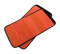 Veemoon Pochette de Rangement pour Filtres d'Objectif 6 Compartiments Ensemble de 2 Pochettes Orange Organisateur Portable Résistant à L'Humidité et à la Poussière Étui de Transport