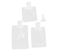 Veemoon Pochette de Voyage Souple 9 Pièces Sachets Rechargeables Étanches pour Lotion Shampoing Cosmétiques Entonnoir Étiquette Vide pour Soins Personnels