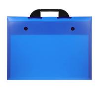 Veemoon Pochette Portfolio A3 Portable Bleu Transparent, Plastique Robuste, Grosse Capacité, Rangement Œuvres d'art et Affiches, Élève en Art, Usage Scolaire et Professionnel, Transport