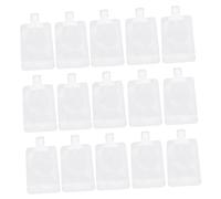Veemoon Pochettes Souples De Voyage 100ml, 20 Sachets Bec Verseur En Matériau Synthétique Blanc 15.5x9 Cm, Conçus Pour Gel Bain Et Articles De Toilette