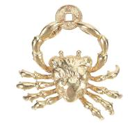 Veemoon Poignée de Meuble en Laiton de Crabe, Bouton Porte la Cuisine Décoratif, Poignée de Commode Vintage pour Armoires et Tiroirs, Finition Originale Couleur Laiton Naturelle,