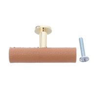 Veemoon Poignée de Tiroir en Cuir PU T Finition Kaki Modèle 6317 Poignée de Meuble un Trou Remplacement Facile pour Commode Armoire Cuisine Décorative pour Tiroir