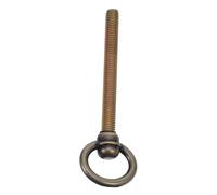 Veemoon Poignée de Tiroir en Métal Bronze Ancien Anneau Décoratif Vintage 8X50 MM Bouton de Meuble à Trou Unique pour Commode Armoire et Coffret Style Ancien Authentique Compatible