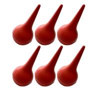Veemoon Poire Auriculaire Multifonction 6 Pcs pour Bébé et Adulte, Embout Caoutchouc Ergonomique, Nettoyage Nasal et Dépoussiérage, Rouge, Ampoule à Ventouse pour Soin Nasal Quotidien