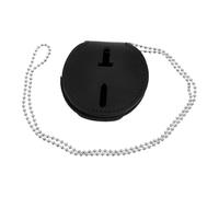Veemoon Porte-badge Facile à Nettoyer Design Multifonctionnel Noir en Pu avec Clip Métallique et Chaîne pour Accessoires Police et Usage Professionnel