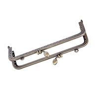 Veemoon Porte- Cadre Rétro 12-5 Cm Avec Poignées Kiss En Vert Bronze Accessoire DIY Pour Création De Sac à Main Élégant Et Pratique