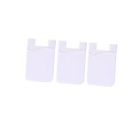 Veemoon Porte-Cartes Adhésif pour Téléphone Portable en Silicone Antidérapant, Lot De 3 Pièces, Accessoire Pratique pour Smartphone, Blanc, Compact, pour Usage Quotidien Et Voyage