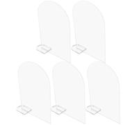 Veemoon Porte-Cartes de Table en Acrylique Transparent avec Socle en Alliage D'aluminium et Abs - Lot de 5 Sets de Ensembles - Cartes de Numéro de Table pour Mariage, Banquet, Fête