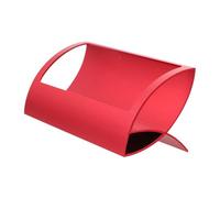 Veemoon Porte-cartes en Métal Rouge China, Support de Cartes de Visite de Bureau, Organiseur de Cartes de Bureau Compact et Léger, Présentoir Pratique pour Exposition et Réception