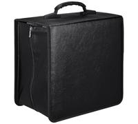 Veemoon Porte-CD 520 Disques en PU Tissu, Fermeture Zippée, Noir | Boîtier de Rangement Vidéo, Poignée Confortable, Extérieur Robuste, pour Voiture, Dvd et Classement Maison