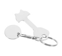 Veemoon Porte-clés Jeton De Chariot De Supermarché En Alliage Robuste, Porte-monnaie Trolley Pratique, Accessoire Décoratif Unisexe Pour Shopping Quotidien, Taille Moyenne,