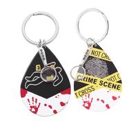 Veemoon Porte Clés Loupe de de Crime Halloween Accessoire Créatif pour Déguisement Bijoux Thématiques Unisexes pour Fête et Soirée