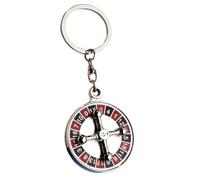 Veemoon Porte-clés Métal Rotatif Roulette Russe Pendentif Décoratif Créatif pour Sac à Main Charme Original et Accessoire Vintage