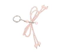 Veemoon Porte-clés Nœud Charmant Breloque Sacoche Mignonne Pendentif Téléphone Nœud Clips Voiture Décoratif Anneau Perlé Clés