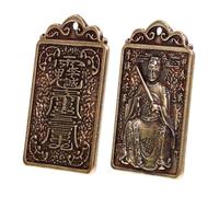 Veemoon Porte-clés Pendentif Taisui Amulette Fengshui 2 Pièces Alliage Doré Décoratif Nouvel An Chinois Porte-clés Créatif Pour Paquet à Dos Voyage Usage Fête Nouvelle Année