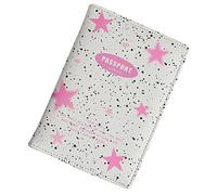 Veemoon Porte-Passeport en PU Design Étoilé Petit Portefeuille pour Femme à l'usure Accessoire de Voyage Pratique pour et Bureau
