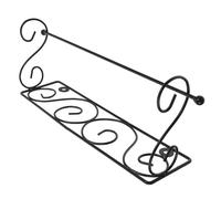 Veemoon Porte-Rouleau de Papier Essuie-Tout Mural en Fer Forgé Noir Support Décoratif Cuisine et Salle de Bain Rangement Compact pour Rouleaux de Papier Toilette Installation Murale