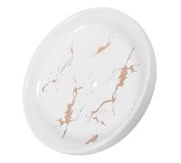 Veemoon Porte-savonnette en Céramique à Motif Marbre Blanc, Trou D'écoulement, pour Salle De Bain Et Bain