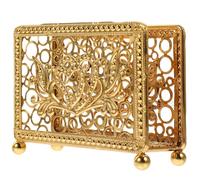 Veemoon Porte-Serviettes de Table en Métal Ajouré Cœur Support Réutilisable pour Serviettes en Papier Standard Design Vintage Carré Cuisine Restaurant et Café