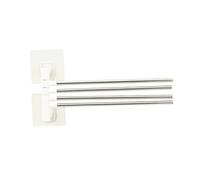 Veemoon Porte-serviettes Mural Inox Pivotant sans Perçage avec Adhésif Support Multifonction pour Serviettes Éponges de Bain et Torchons de Cuisine Installation Facile Trace Dimensions