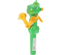 Veemoon Porte-Sucette Dinosaure Vert en Plastique Sûr, Robot Interactif Lanceur de Sucettes 1 Pièce, Support à Ventouse pour Bonbons Fruits, Fête Garçon et Filles Garçon Fille