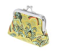 Veemoon Portefeuille De Pièces De Monnaie De l'eau De Mer Jiangya Q Sac à Main Bourse Poche Sac De Rangement Femme Mini-Sac De Rangement Porte-clés De Voiture Sachet Jaune Tissu Non Tissé