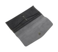 Veemoon Portefeuille Noir Rétro pour Et Femmes Portefeuille Pratique à Double avec Plusieurs Emplacements pour pour Finances Et Organisation Reçus