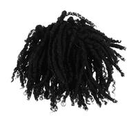 Veemoon Postiche Tresses Crochet Homme Courte Locks Synthétique Noire, Extension Cheveux Tressés Bouclés Résistante pour Coiffure Streetwear Reggae, Postiche Lock Afro Naturelle