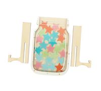 Veemoon Pot à Récompenses Bois pour Garçon Fille Bocal Détoiles Bois Pot de Récompense pour École et Maison Encouragement DIY et Développement des Compétences Manuelles Bocal