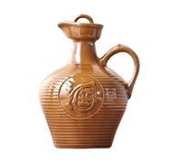 Veemoon Pot à Vin Céramique Vintage Poignée Filetée, Bouilloire à Vin Portable Multifonction, Accessoire Maison pour Salon et Présent de Pendaison de Crémaillère