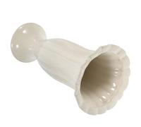 Veemoon Pot de Fleurs de Cimetière en Céramique Blanche Vase Commémoratif Résistant aux Intempéries Grosse Urne Funéraire Colonne Romaine pour Décoration de Tombes