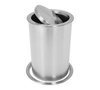 Veemoon Poubelle Encastrée en Acier Inoxydable 29L avec Couvercle Basculant Poubelle de Comptoir Compacte Cuisine et Salle de Bain Résistante aux Rayures Optimisation D’Espace