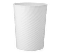 Veemoon Poubelle Ménagère Plastique 12L Grosse Capacité Blanche Poubelle Cuisine Pratique sans Couvercle pour Salon Chambre et Salle de Bain Seau à Déchets Résistant et Facile à