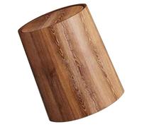 Veemoon Poubelle Ménagère Ronde 15L Imitation Bois Couvercle Basculant en Polypropylène Léger Poubelle Pratique Cuisine Salle de Bain et Salon Intérieur Lisse Facile à Nettoyer