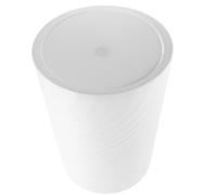 Veemoon Poubelle Pivotante en Plastique 12L avec Couvercle Blanc Poubelle Pratique Cuisine Salle de Bain Bureau et Salon Seau à Ordures Ménagères Fonctionnel et Compact