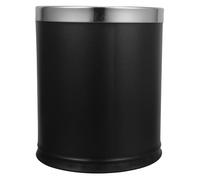 Veemoon Poubelle Ronde Double Couche en Acier Inoxydable 10l Corbeille à Papier pour Bureau et Chambre Poubelle Professionnelle Anti-feu Décorative Polyvalente pour Maison et Hôtel