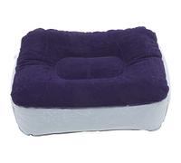 Veemoon Pouf Gonflable Repose-Pieds Portable en PVC Doux Tissu en Flocage, Léger et Facile à Ranger, pour Voyage en Avion ou Détente la Maison