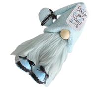 Veemoon Poupée GNOME D’été Bleue Décorative pour Bureau et Maison, Ornement de Nain Scandinave de Taille Moyenne, Accessoire de Décoration de Table et Vitrine Festive