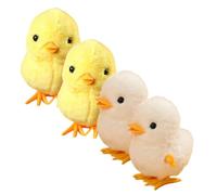 Veemoon Poussins Mécaniques en Peluche Jaune et Blanc, Taille Moyenne, Jouets pour Garçon et Filles, Présents Éducatifs pour Développer la Motricité Fine et L’éveil des Tout-Petits